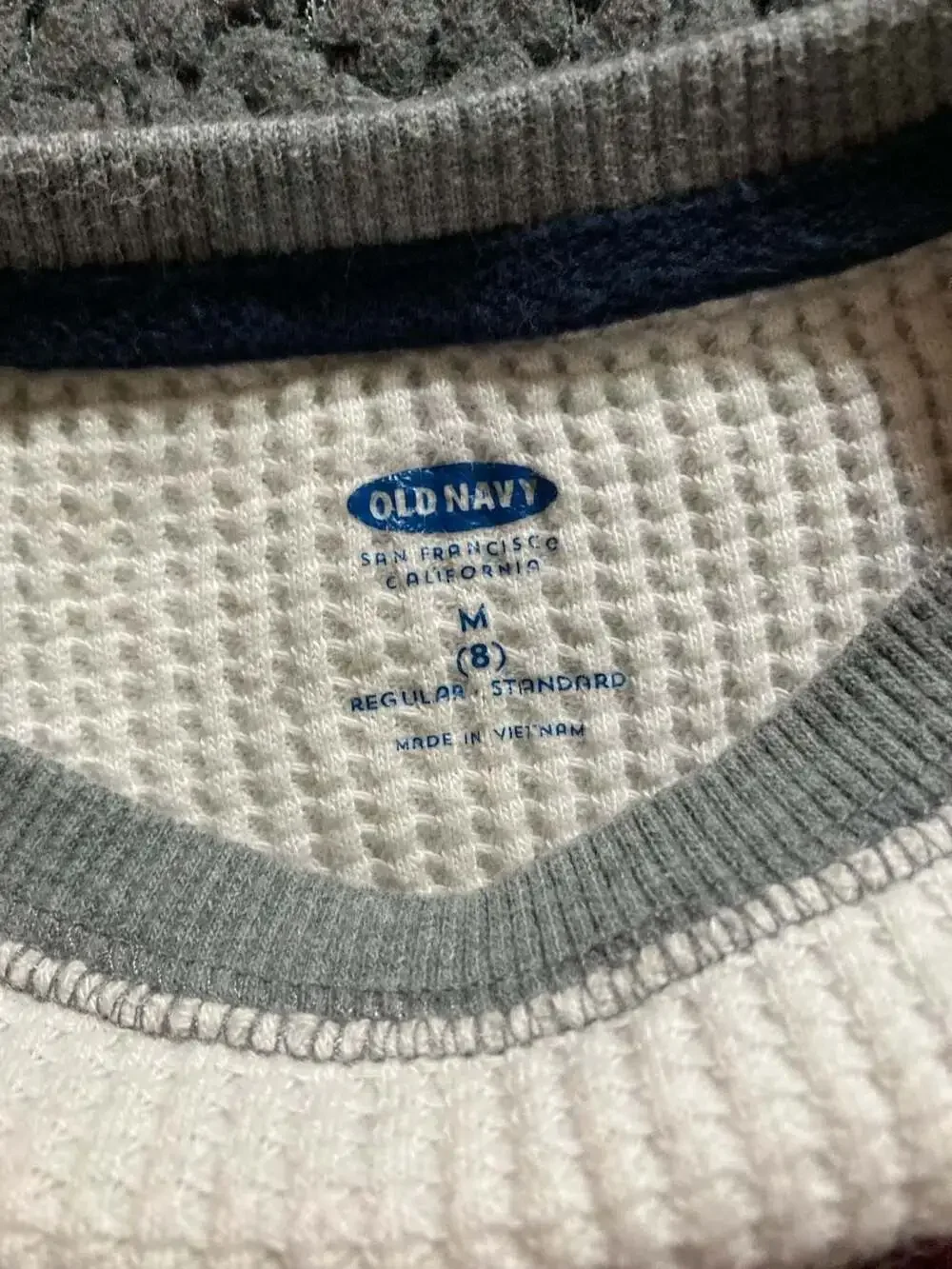 Old Navy Boys Waffle Knit Long Sleeve T-Shirt Awesome Graphic